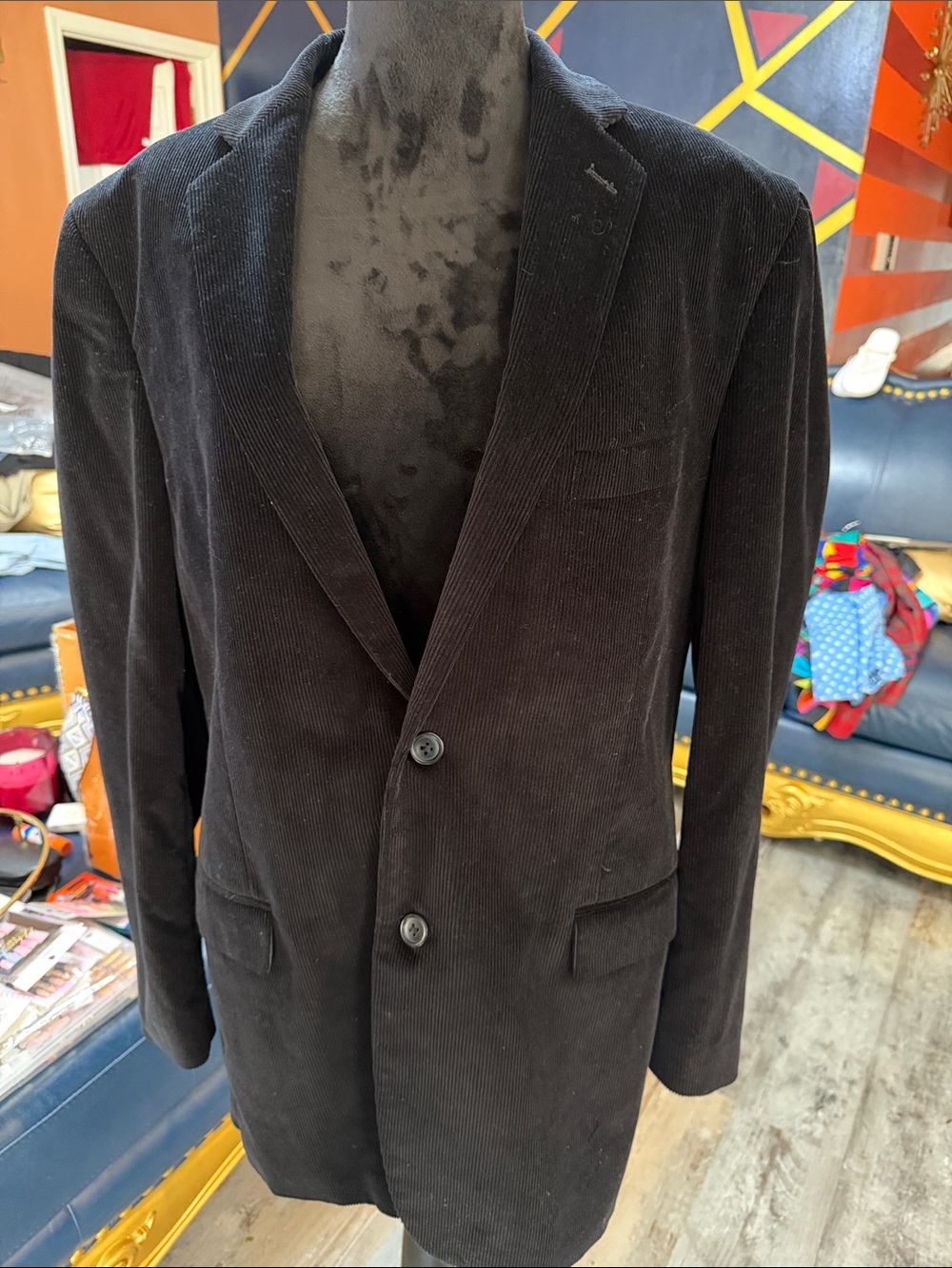 Saddlebred Black Corduroy Sport Coat